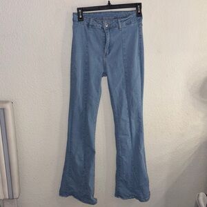 SHEIN Light Blue Flare Jeans